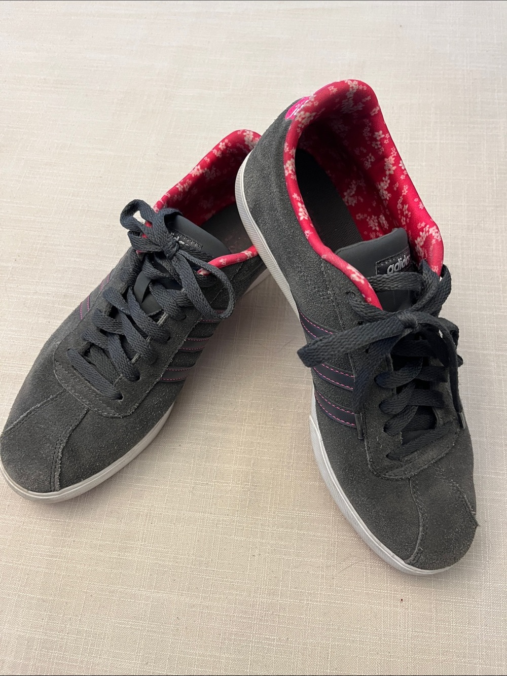 Adidas grey suede NEO Courtset sneaker
